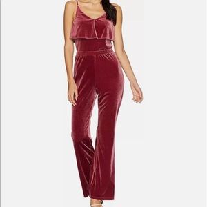 Jack by BB Dakota Holiday Velvet Jumpsuit in Fig, Size XS